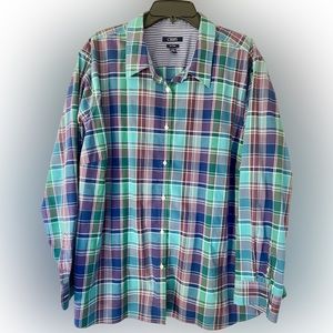 Women’s CHAPS plaid dress shirt, size 3X